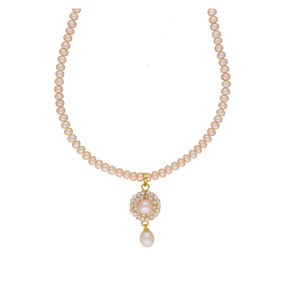 J Pearls Qushi 1 Line Button Pearl Set - Real Pearl Jewelry