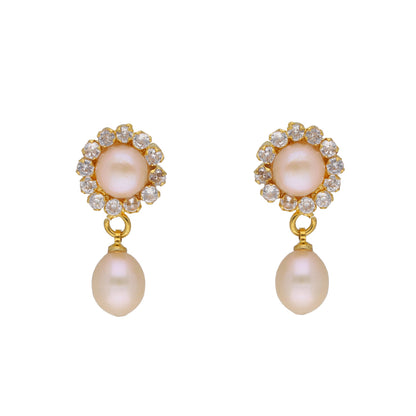 J Pearls Qushi 1 Line Button Pearl Set - Real Pearl Jewelry