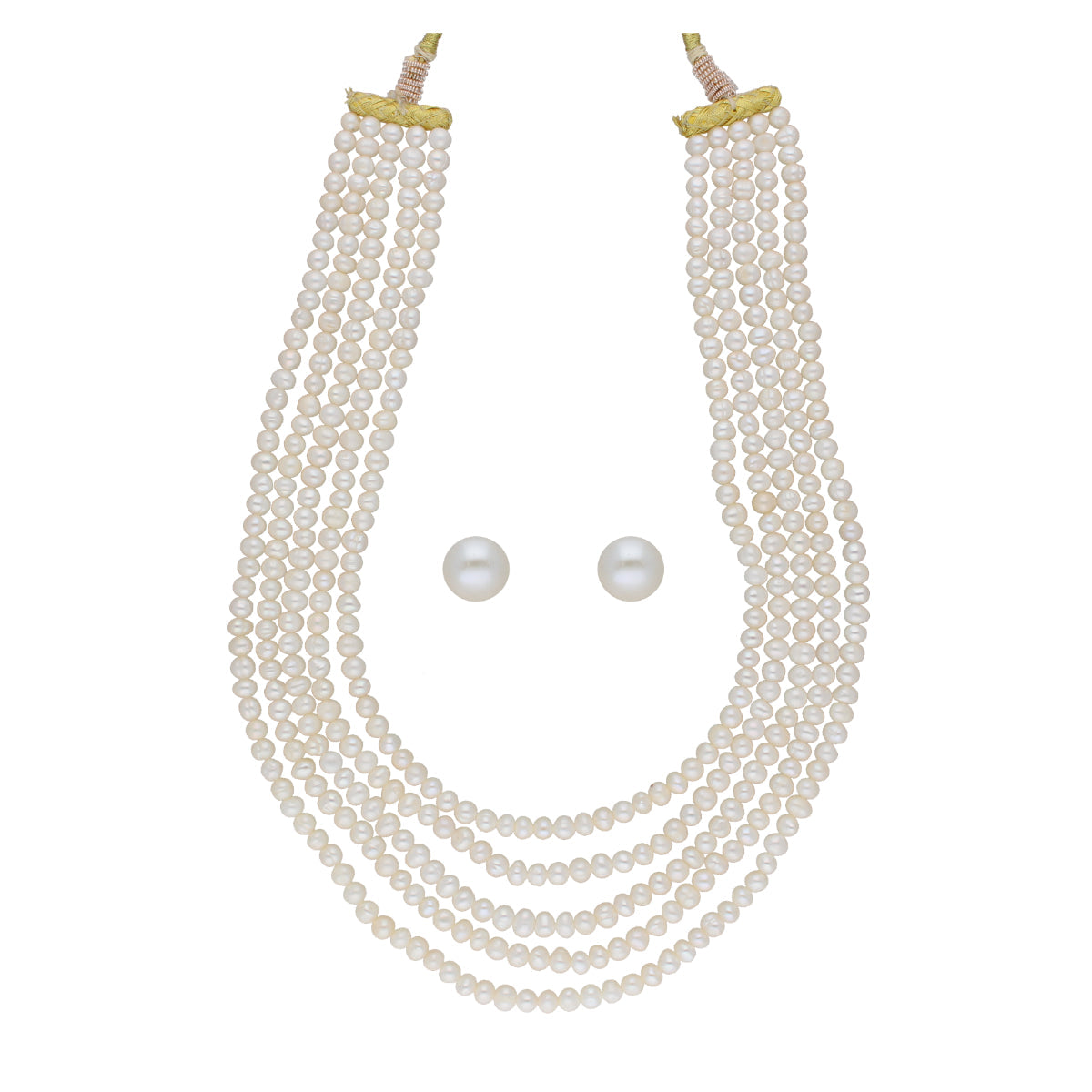 J Pearls Zara 5 Lines Pearl Necklaces - Real Pearl Jewelry