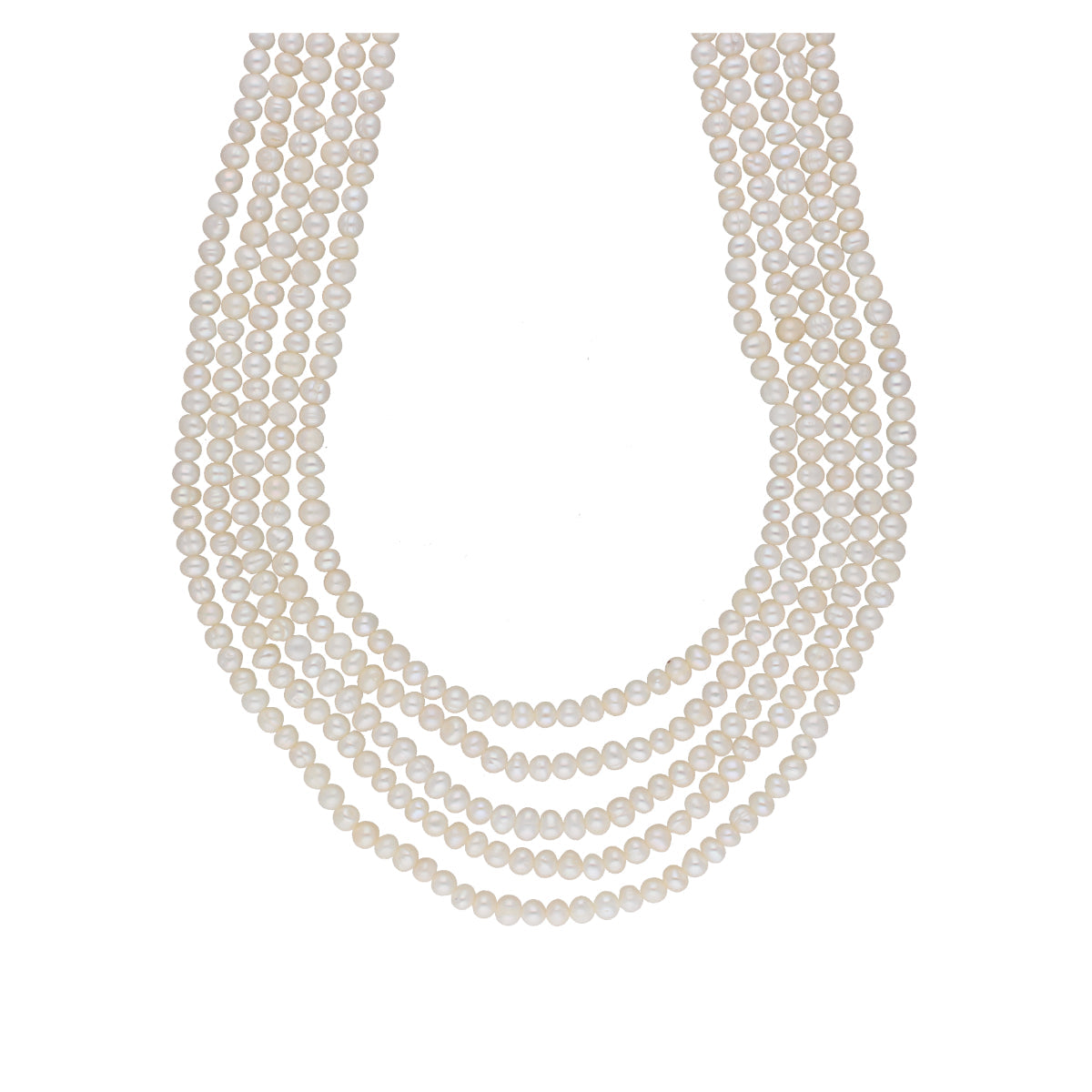 J Pearls Zara 5 Lines Pearl Necklaces - Real Pearl Jewelry