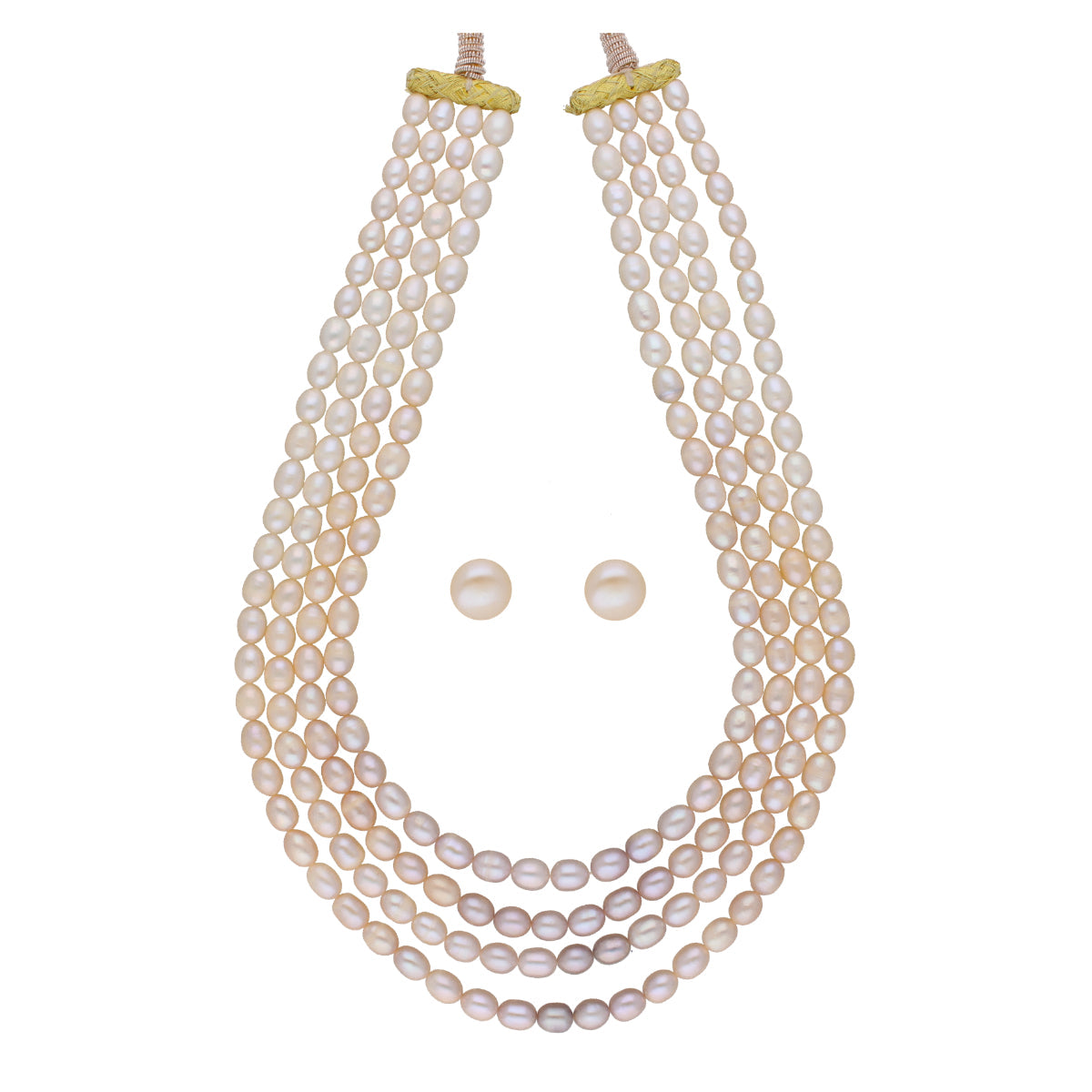 J Pearls Tulsi 4 Lines Pearl Necklaces - Real Pearl Jewelry