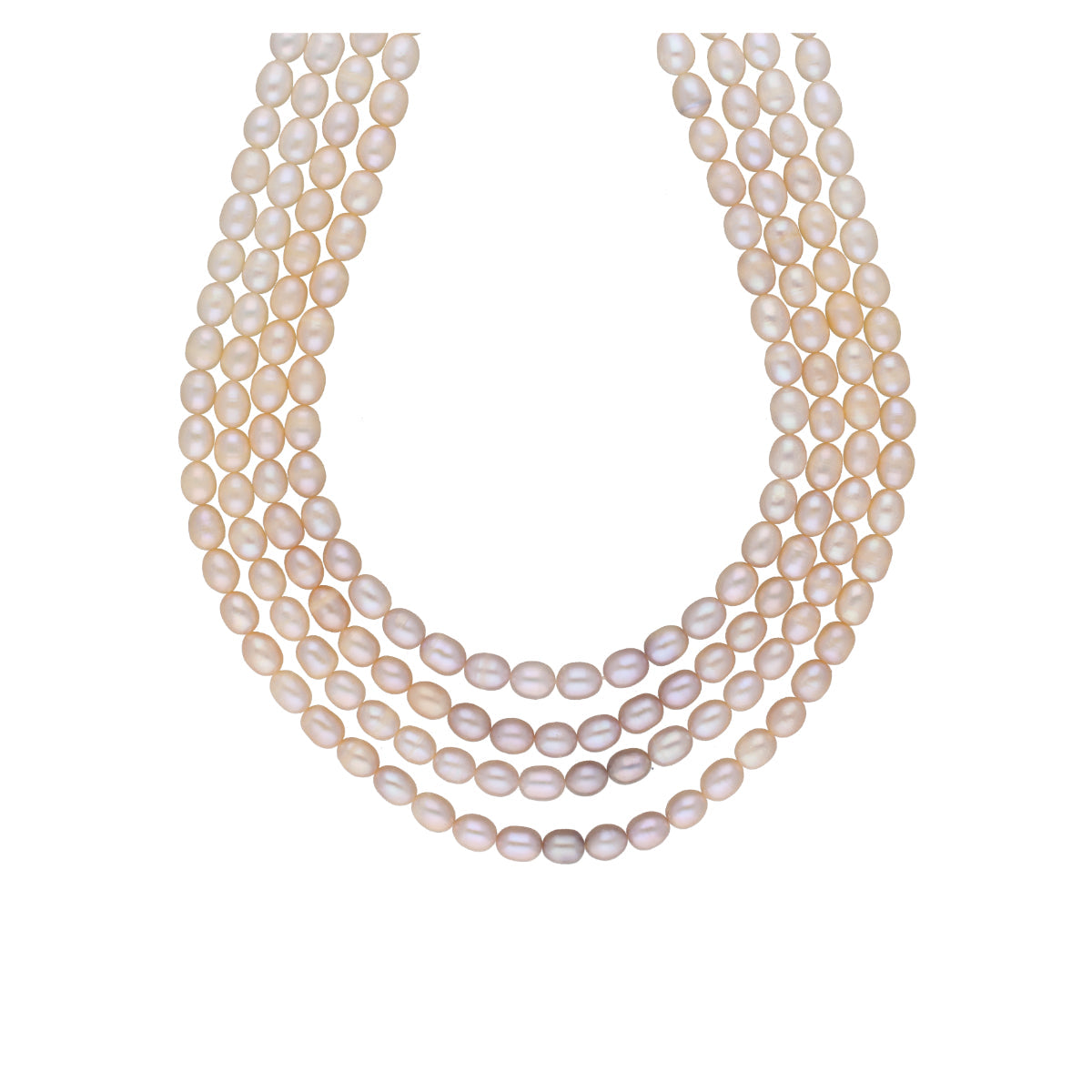 J Pearls Tulsi 4 Lines Pearl Necklaces - Real Pearl Jewelry