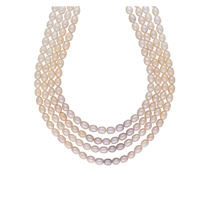 J Pearls Tulsi 4 Lines Pearl Necklaces - Real Pearl Jewelry