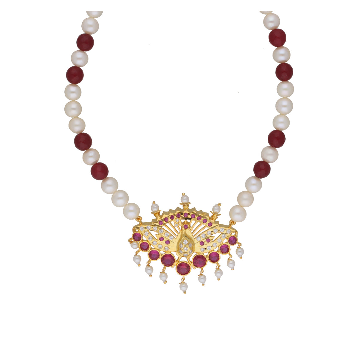 J Pearls Dheyanshi 1 Line Round Pearl Necklaces - Real Pearl Jewelry