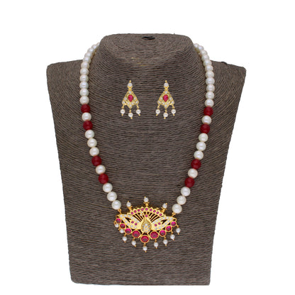 J Pearls Dheyanshi 1 Line Round Pearl Necklaces - Real Pearl Jewelry