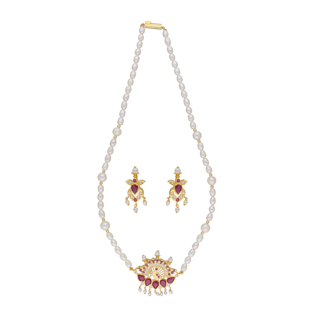 J Pearls Fancy 1 Line Oval Pearl Necklaces - Real Pearl Jewelry