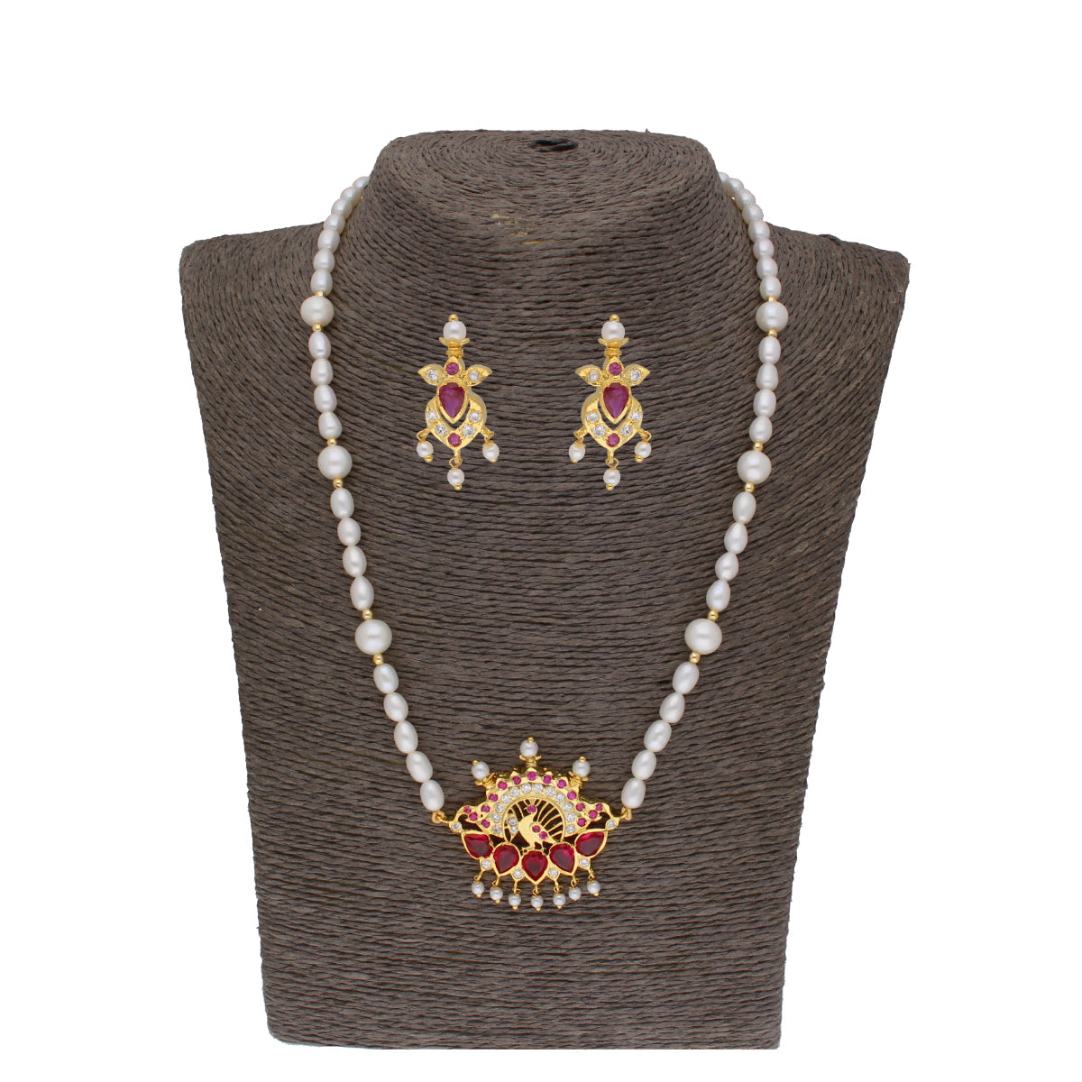 J Pearls Fancy 1 Line Oval Pearl Necklaces - Real Pearl Jewelry
