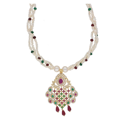 J Pearls Gamini 3 Lines Seed Pearl Necklaces - Real Pearl Jewelry