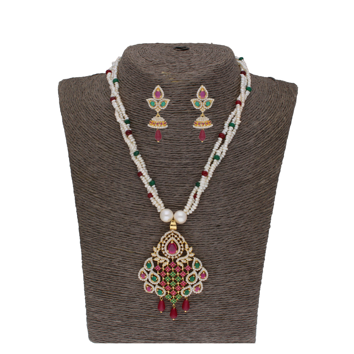 J Pearls Gamini 3 Lines Seed Pearl Necklaces - Real Pearl Jewelry