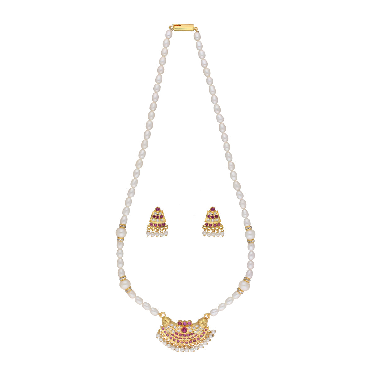 J Pearls Heena 1 Line Round Pearl Necklaces - Real Pearl Jewelry