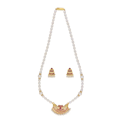 J Pearls Heena 1 Line Round Pearl Necklaces - Real Pearl Jewelry