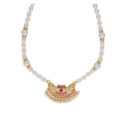J Pearls Heena 1 Line Round Pearl Necklaces - Real Pearl Jewelry