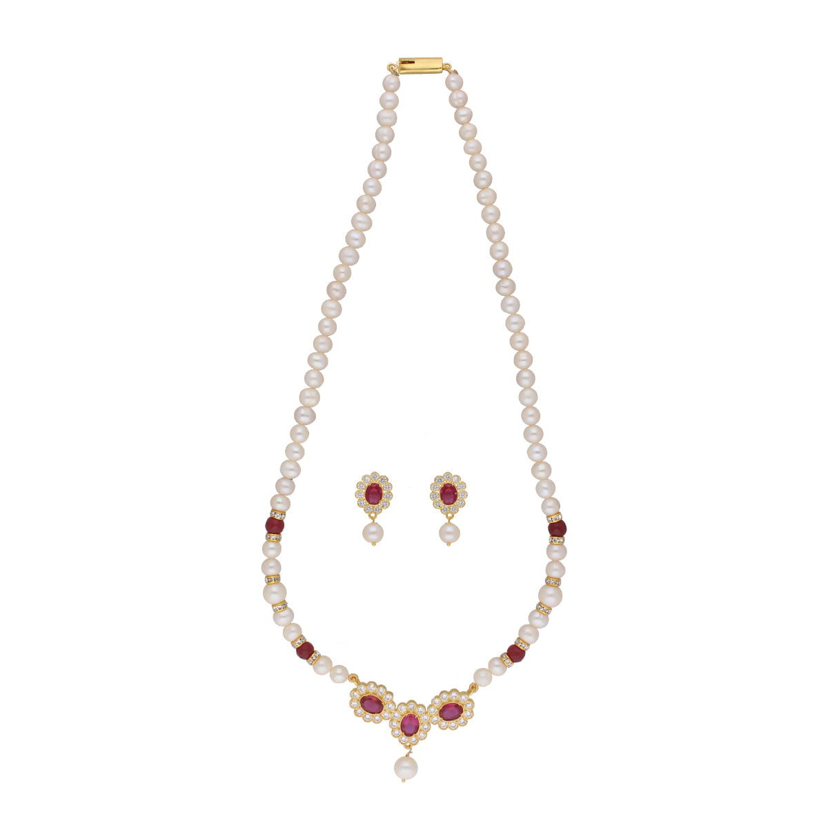 J Pearls Januja 1 Line Round Pearl Necklaces - Real Pearl Jewelry