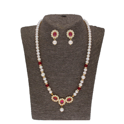 J Pearls Januja 1 Line Round Pearl Necklaces - Real Pearl Jewelry