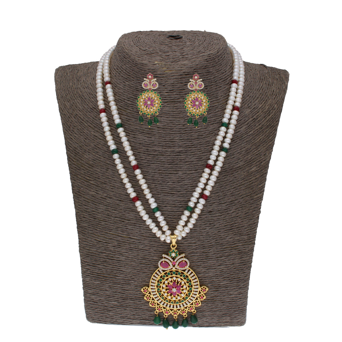 J Pearls Kashika 2 Lines Round Pearl Necklaces - Real Pearl Jewelry