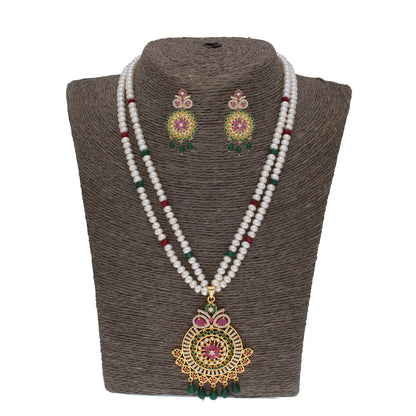 J Pearls Kashika 2 Lines Round Pearl Necklaces - Real Pearl Jewelry
