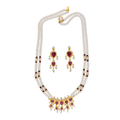 J Pearls Lajita 2 Lines Oval Pearl Necklaces - Real Pearl Jewelry