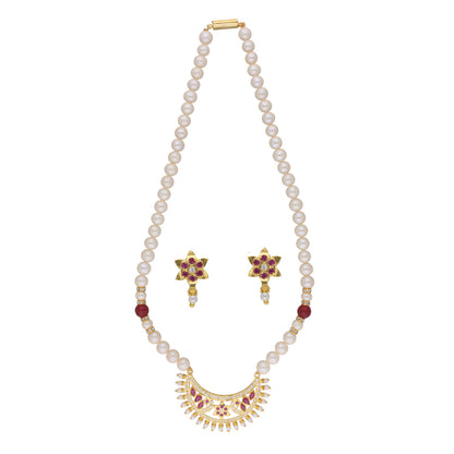 J Pearls Qayanat 1 Line Oval Pearl Necklaces - Real Pearl Jewelry