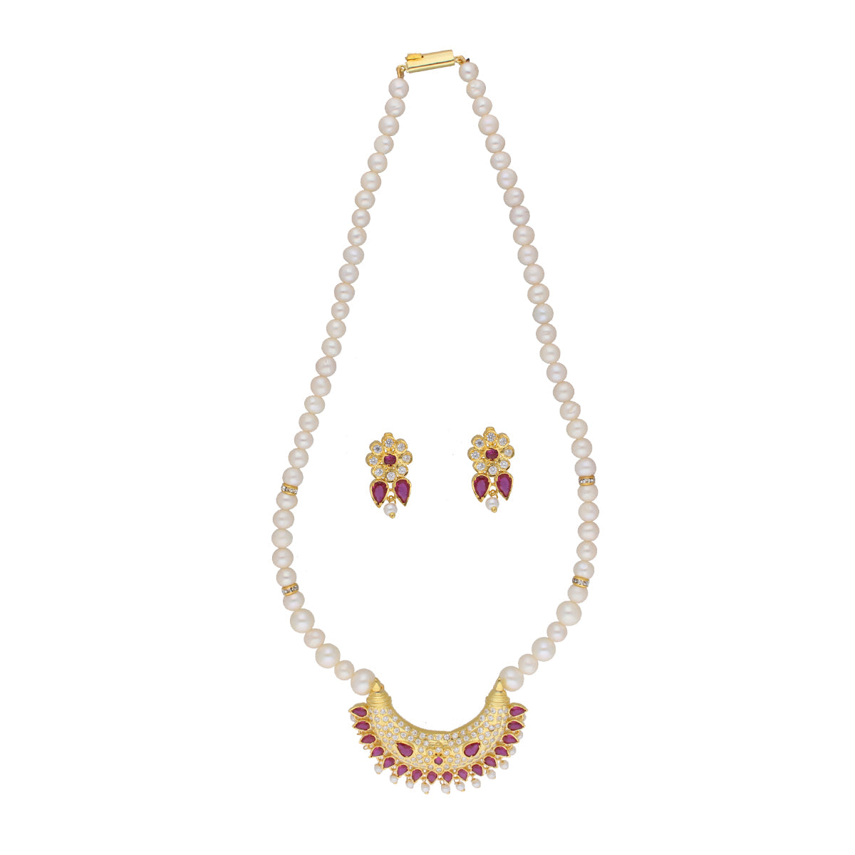 J Pearls Ehani 1 Line Oval Pearl Necklaces - Real Pearl Jewelry