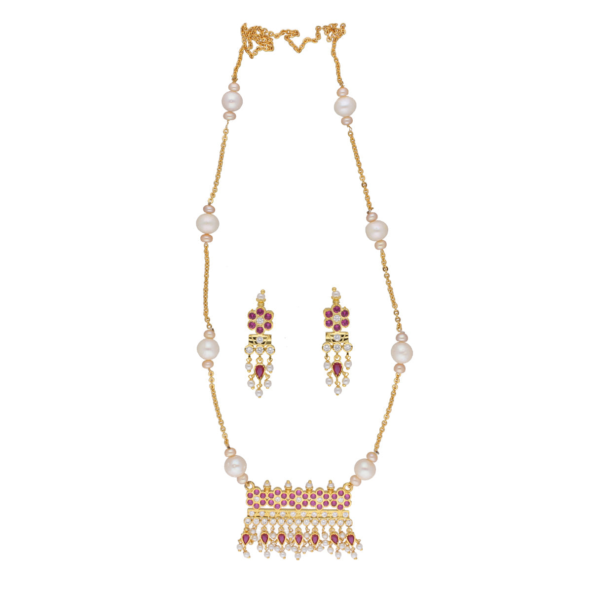 J Pearls Raksha 1 Line Round Pearl Necklaces - Real Pearl Jewelry