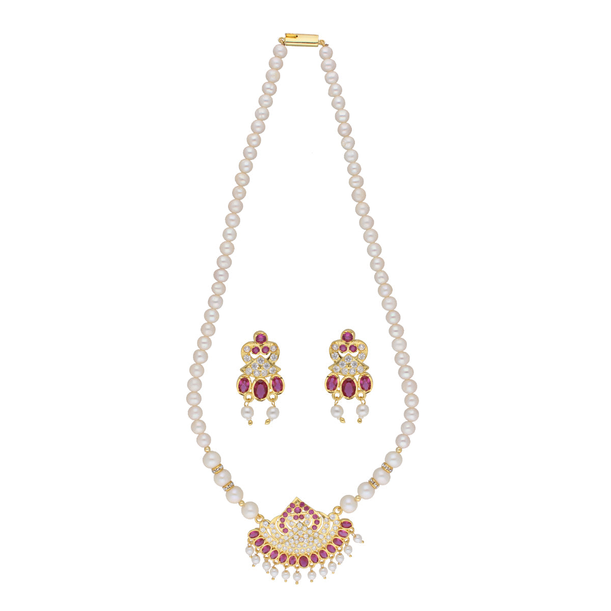 J Pearls Tulsi 1 Line Round Pearl Necklaces - Real Pearl Jewelry