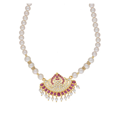 J Pearls Tulsi 1 Line Round Pearl Necklaces - Real Pearl Jewelry