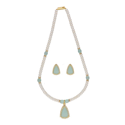 J Pearls Cancala 1 Line Button Pearl Set - Real Pearl Jewelry