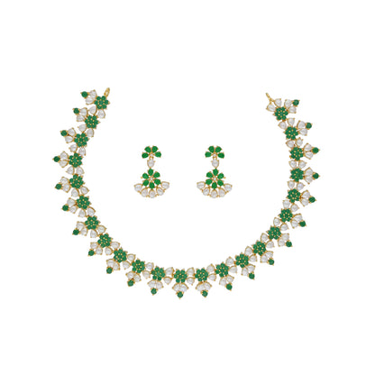 J Pearls Lopa 1 Line Oval Necklace Set - Real Pearl Jewelry