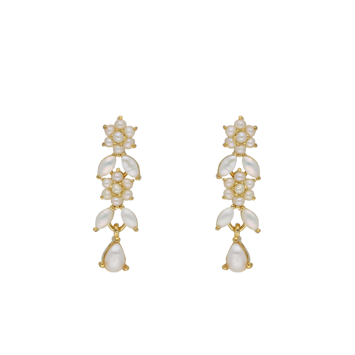 J Pearls Zara 1 Line Necklace Set - Real Pearl Jewelry