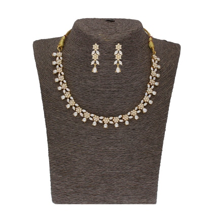 J Pearls Zara 1 Line Necklace Set - Real Pearl Jewelry