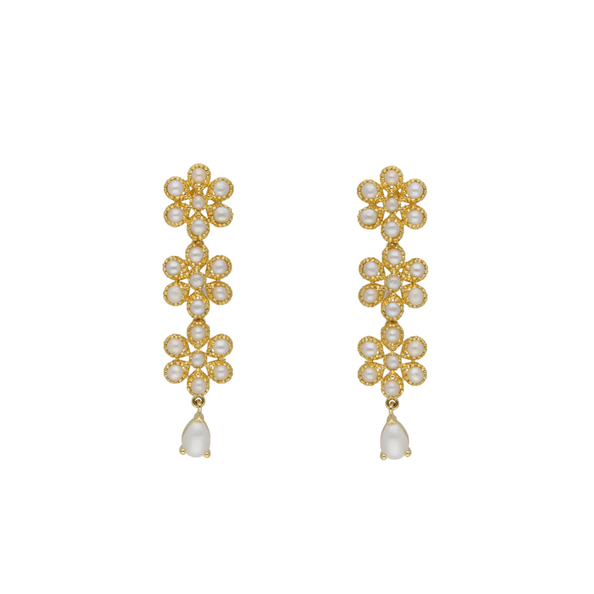 J Pearls Baasima 1 Line Necklace Set - Real Pearl Jewelry