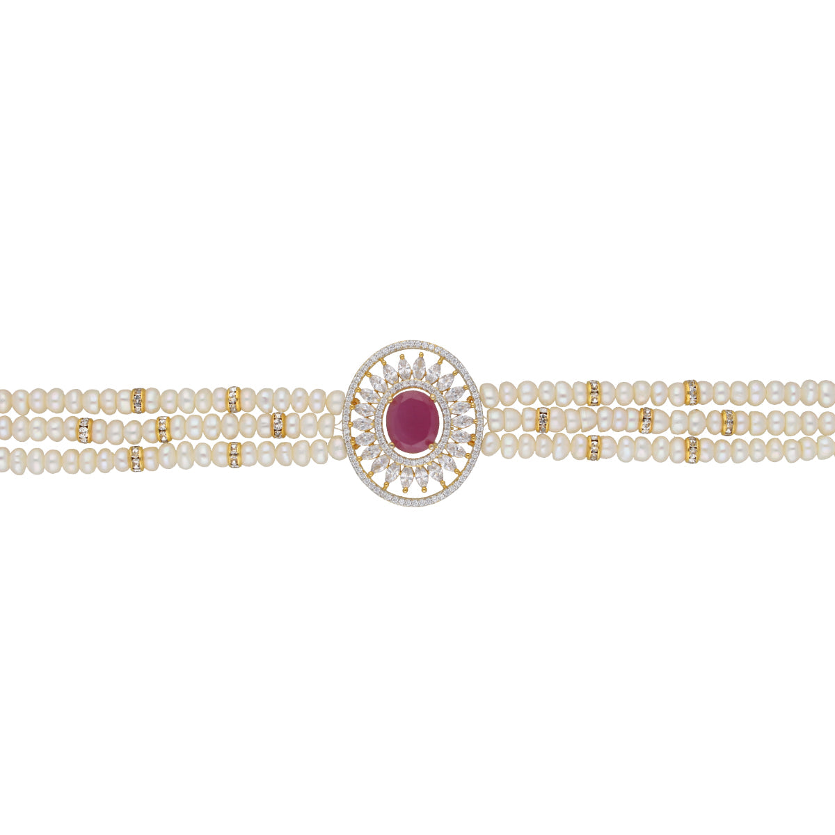J Pearls Kashvi Pearl Choker - Real Pearl Jewelry