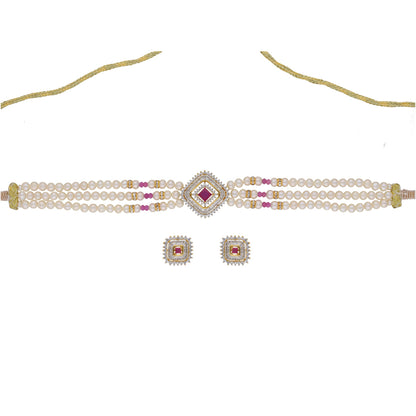 J Pearls Falguni Pearl Choker - Real Pearl Jewelry