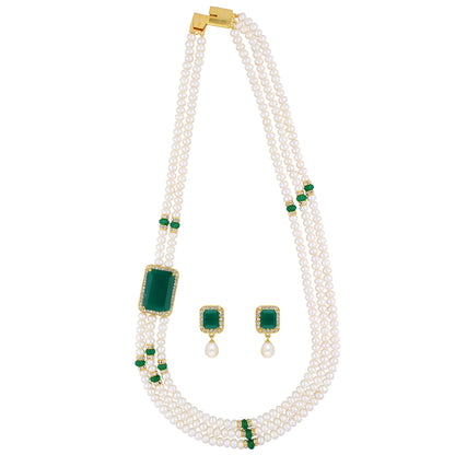 J Pearls Eye-Catching 3 String Necklace Set - Real Pearl Jewelry