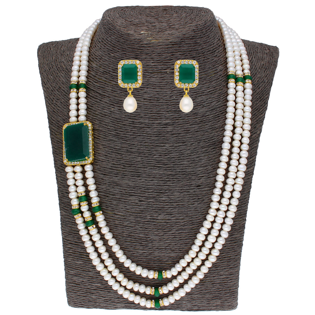 J Pearls Eye-Catching 3 String Necklace Set - Real Pearl Jewelry