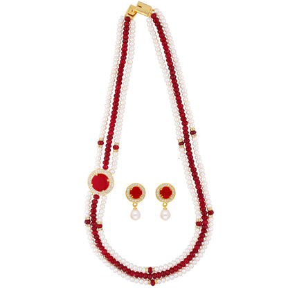J Pearls Notable 3 String Necklace Set - Real Pearl Jewelry