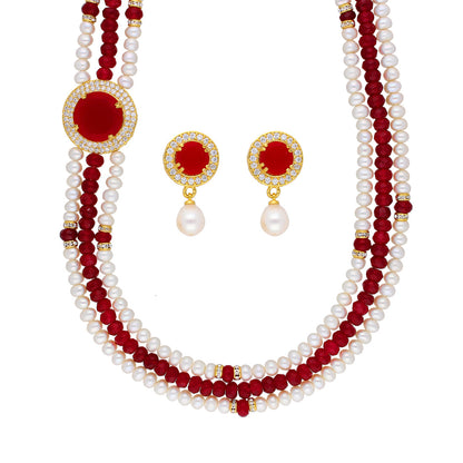 J Pearls Notable 3 String Necklace Set - Real Pearl Jewelry
