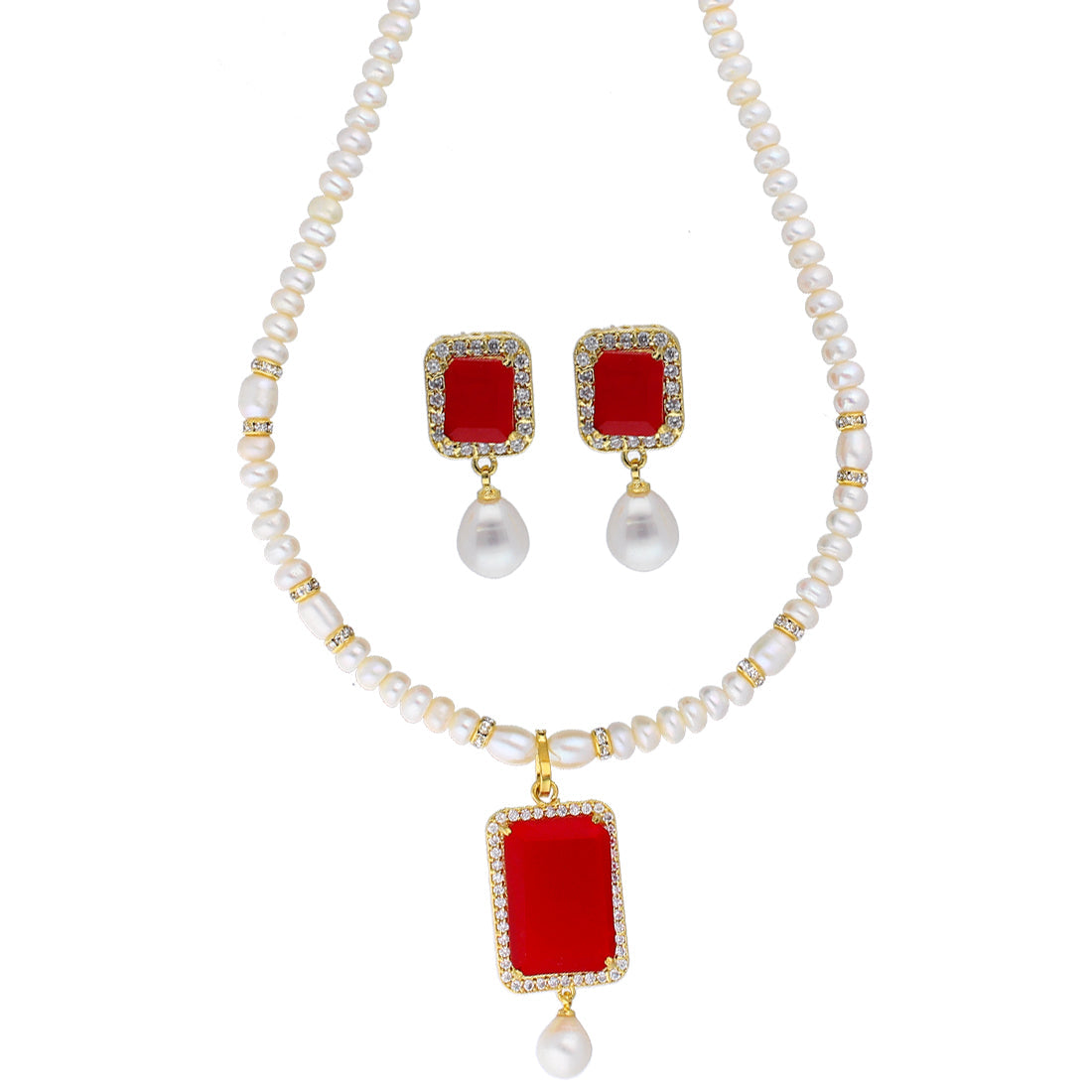 J Pearls Sara Pearl Pendant Set - Real Pearl Jewelry