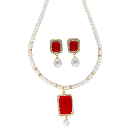J Pearls Sara Pearl Pendant Set - Real Pearl Jewelry
