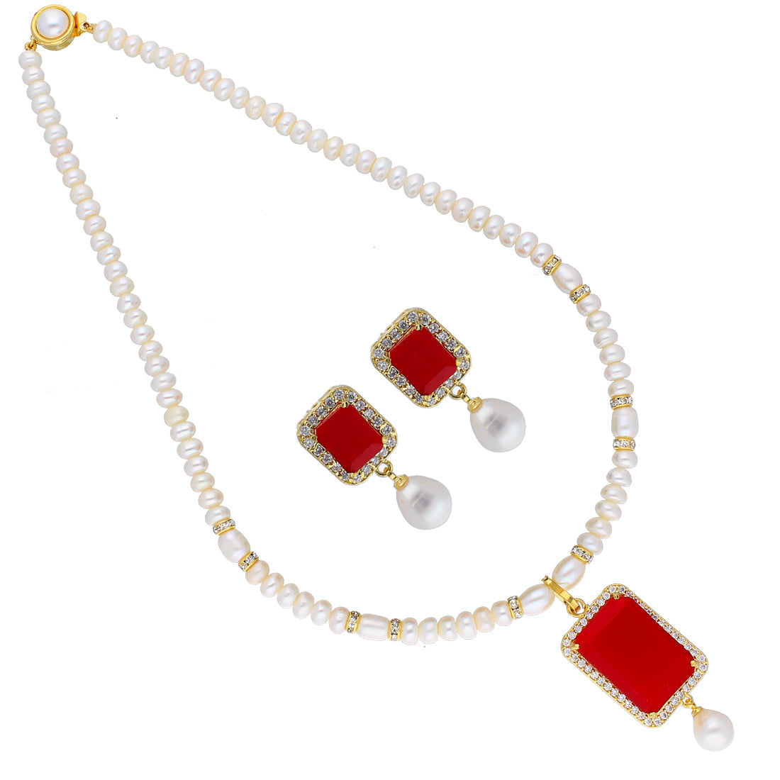J Pearls Sara Pearl Pendant Set - Real Pearl Jewelry