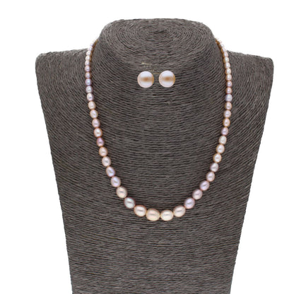 J Pearls Single Line Graded Pearl Set - Real Pearl Jewelry