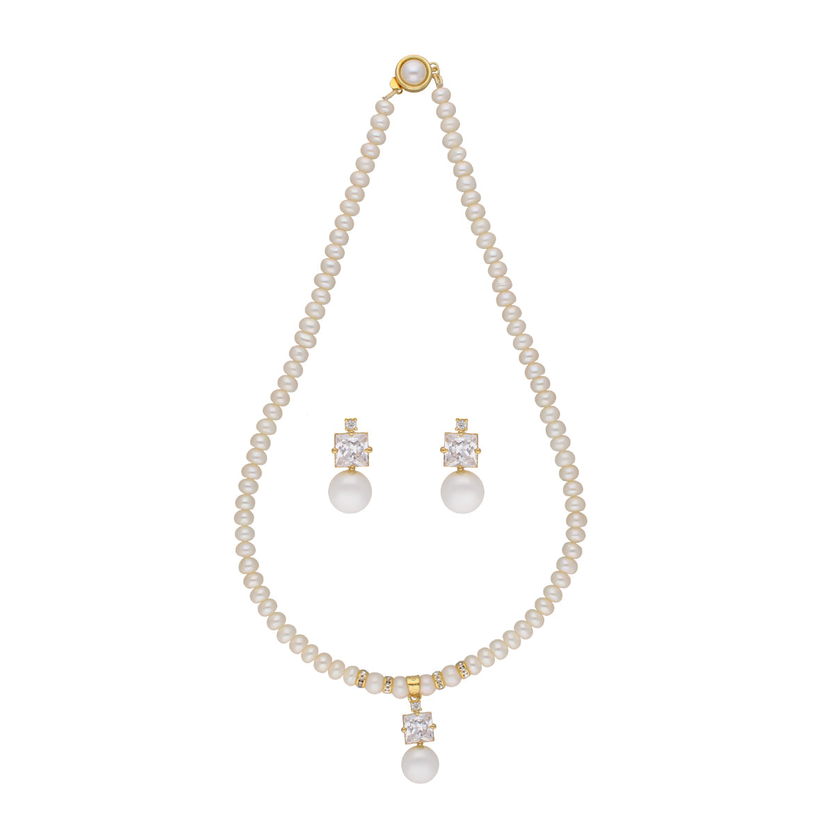 J Pearls Amazing Drop Pearl Set - Real Pearl Jewelry