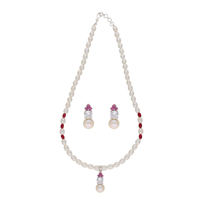 J Pearls Trendy Pearl Pendant Set - Real Pearl Jewelry