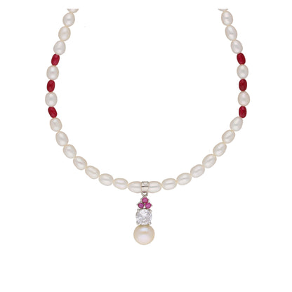 J Pearls Trendy Pearl Pendant Set - Real Pearl Jewelry