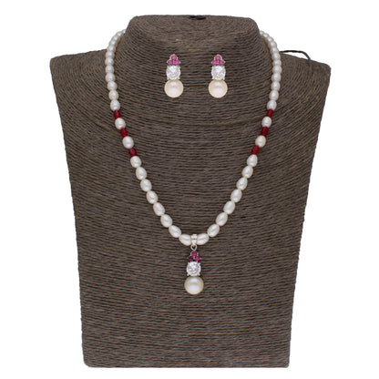 J Pearls Trendy Pearl Pendant Set - Real Pearl Jewelry