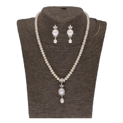 J Pearls Fashionable Pearl Pendant Set - Real Pearl Jewelry