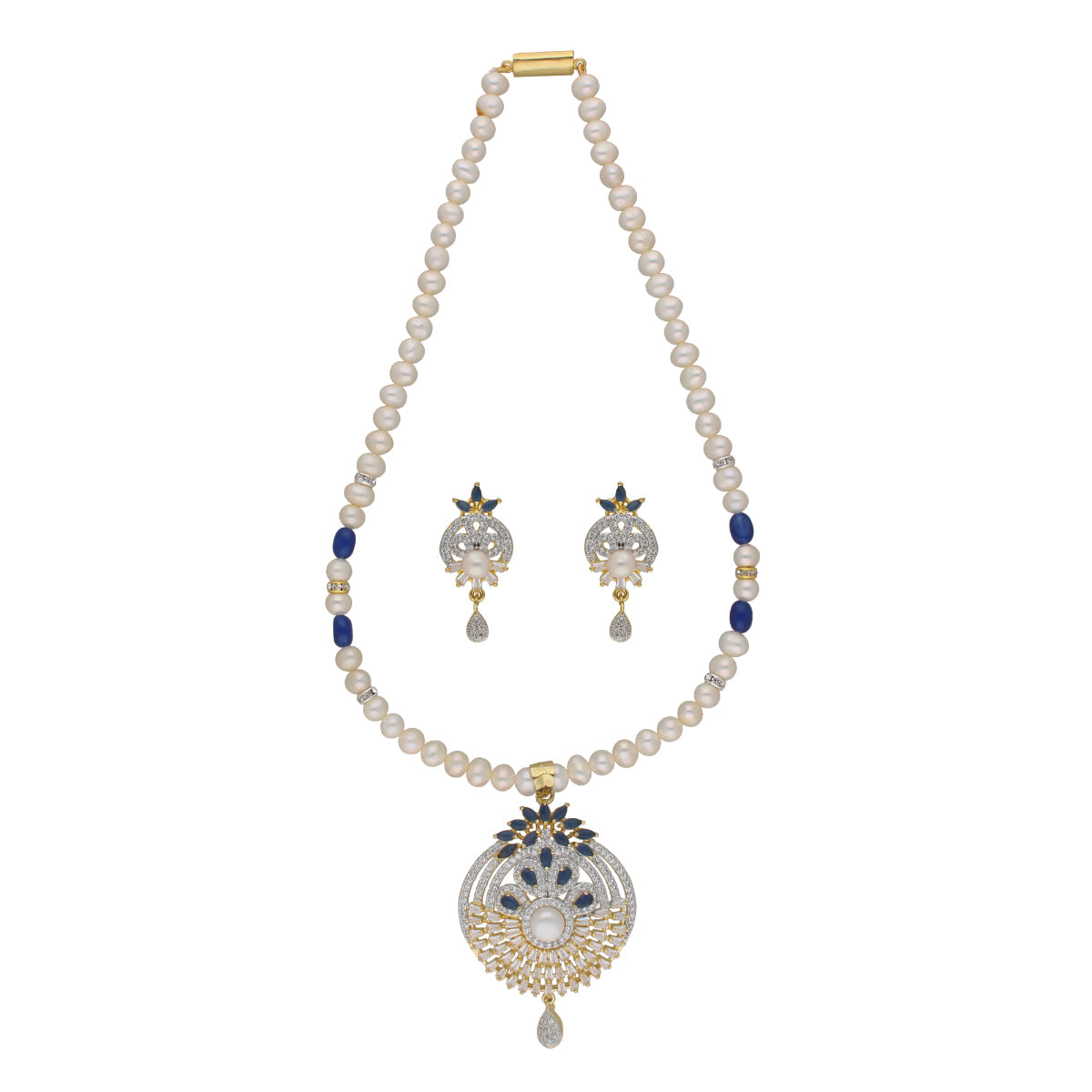 J Pearls Dakshita 1 Line Pearl Sets - Real Pearl Jewelry