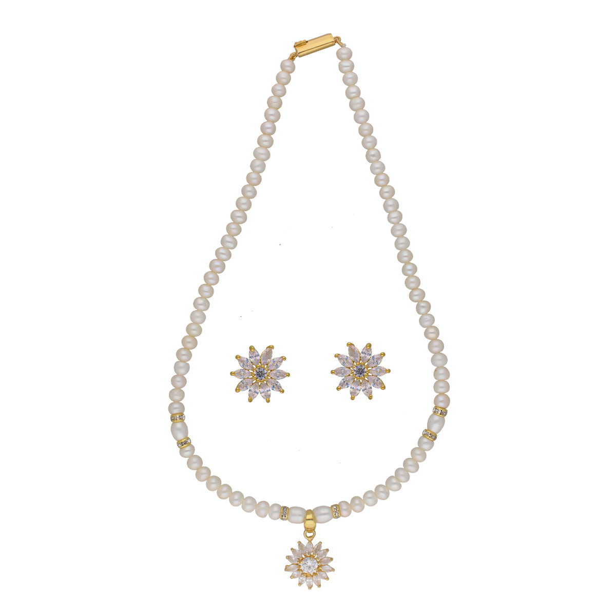 J Pearls Anahita 1 Line Pearl Sets - Real Pearl Jewelry