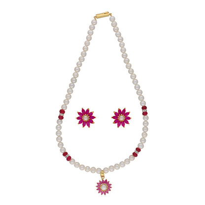 J Pearls Navishka 1 Line Pearl Sets - Real Pearl Jewelry