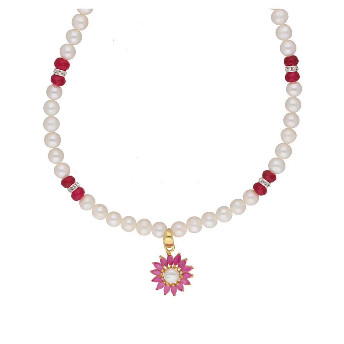 J Pearls Navishka 1 Line Pearl Sets - Real Pearl Jewelry